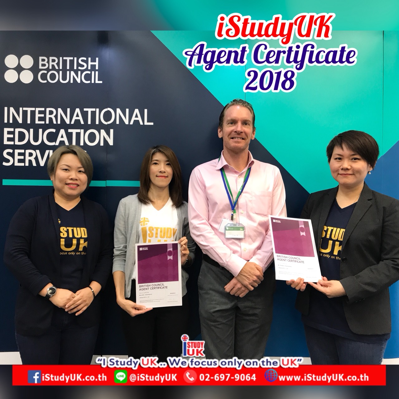 ติดต่อเอเยนต์เรียนต่อประเทศอังกฤษ Bellerbys College เจ้าหน้าที่ I Study UK ผ่านการอบรมความรู้เฉพาะโดย British Council 