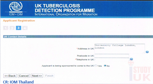 การตรวจเอ็กซเรย์ปอด TB test by IOM Thailand เพื่อเรียนต่ออังกฤษวีซ่านักเรียนอังกฤษ