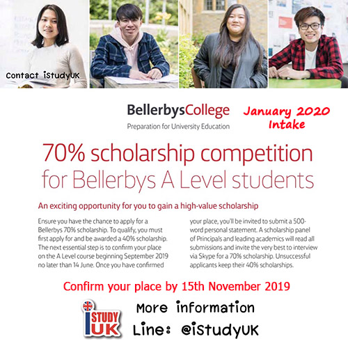 January 2020 Bellerbys Scholarship สมัครเรียนต่ออังกฤษและทุนการศึกษา Bellerbys College Brighton London Cambridge 2020