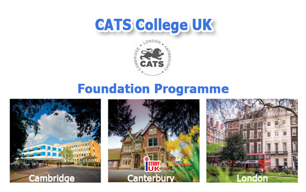 Foundation CATS College University Foundation Programme 2020 ติดต่อเอเยนต์เรียนต่อประเทศอังกฤษ สมัครเรียนต่อ CATS College UK Pathway ประเทศอังกฤษ CATS College London CATS College Cambridge Canterbury สมัครเรียน CATS College University Foundation Programme ประเทศอังกฤษ เรียน Foundation ก่อนเข้ามหาวิทยาลัยดังของอังกฤษ กับ เอเยนซี่ I Study UK ปรึกษาฟรีดูแลตลอดระยะเวลาในต่างแดน College เจ้าหน้าที่ I Study UK ผ่านการอบรมความรู้เฉพาะโดย British Council