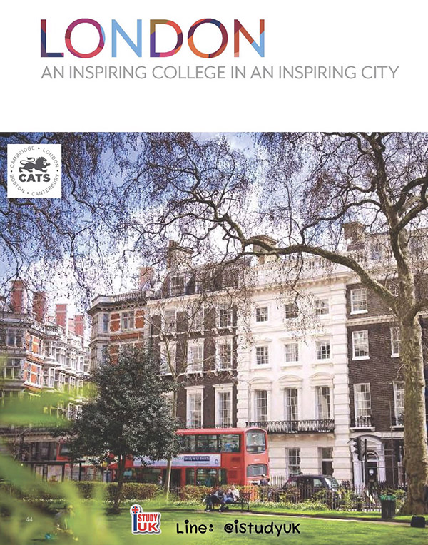 ติดต่อเอเยนต์เรียนต่อประเทศอังกฤษ สมัครเรียนต่อ CATS College UK Pathway ประเทศอังกฤษ CATS College London Cambridge Canterbury Academic English, High School Term, GCSE, Fast-Track GCSE, Pre-Program, A level, Fast Track A Level, IB Diploma, Foundation, Fast-Track Foundation, NCUK International Year One in Business and Summer course กับ เอเยนซี่ I Study UK ปรึกษาฟรีดูแลตลอดระยะเวลาในต่างแดน College เจ้าหน้าที่ I Study UK ผ่านการอบรมความรู้เฉพาะโดย British Council