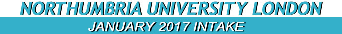 January 2017 Intake of Northumbria University London campus