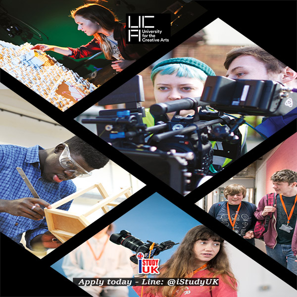 เรียนต่อปริญญาโท ปริญญาตรีอังกฤษ ที่ UCA - University for the Creative Arts UK 