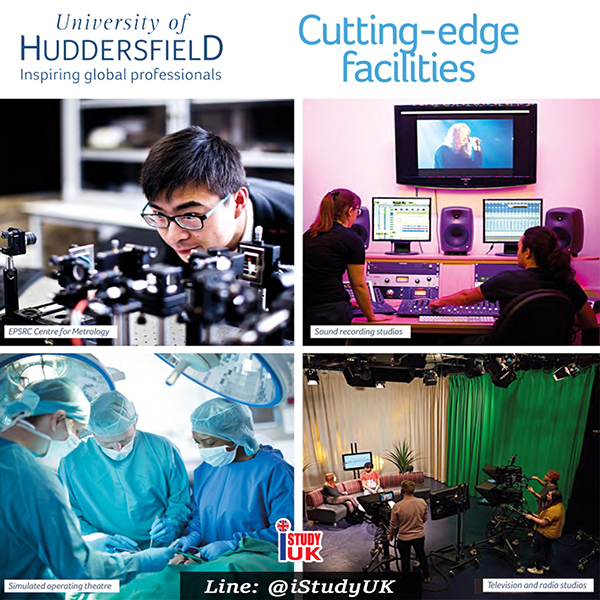 สมัครเรียนต่อปริญญาตรี ปริญญาโท ประเทศอังกฤษ ณ University of Huddersfield ติดต่อ เอเจนซี่ I Study UK